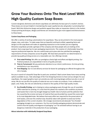 Do custom soap boxes packaging help in product marketing?