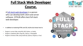 full stack web developer course