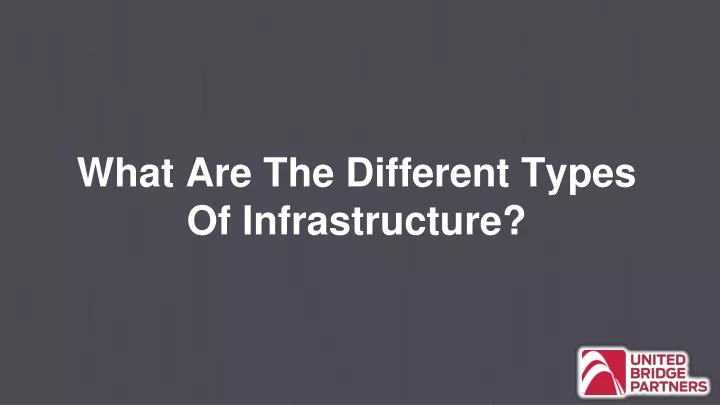 what are the different types of infrastructure