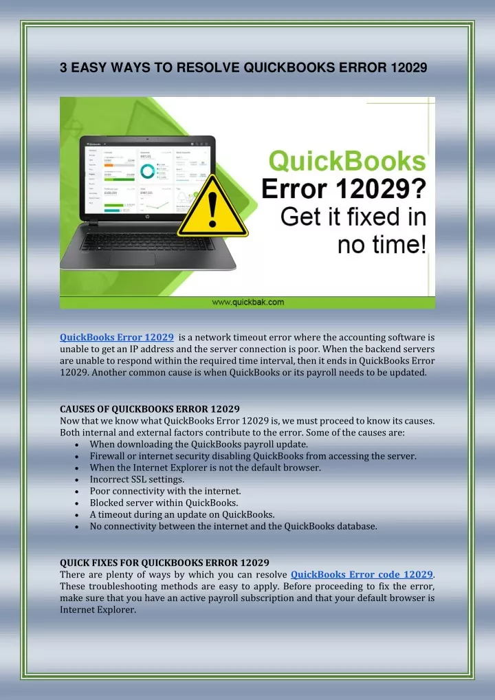 3 easy ways to resolve quickbooks error 12029