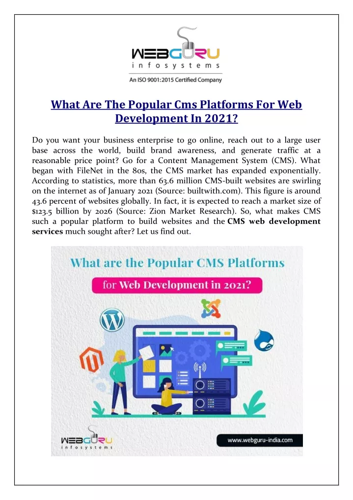 what are the popular cms platforms