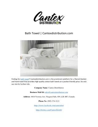Bath Towel | Cantexdistribution.com