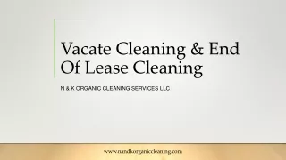 Vacate Cleaning & End Of Lease Cleaning New York, New Jersey