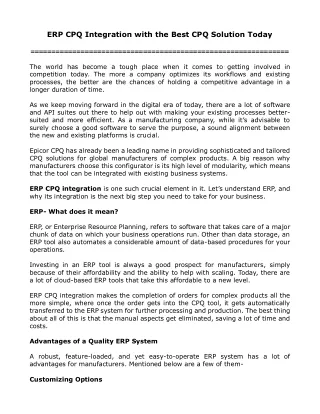 erp cpq integration with the best cpq solution