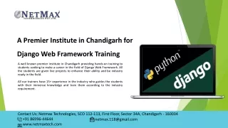 a premier institute in chandigarh for django