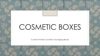 cosmetic boxes