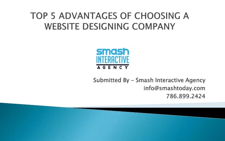 top 5 advantages of choosing a website designing company