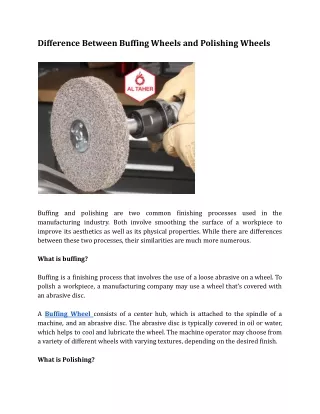 difference between buffing wheels and polishing