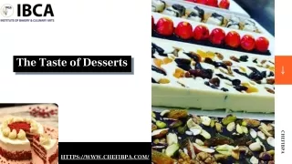 the taste of desserts