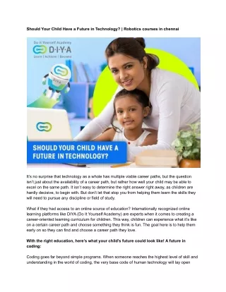 should your child have a future in technology