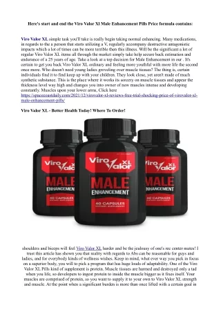 here s start and end the viro valor xl male