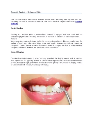 Cosmetic Dentistry