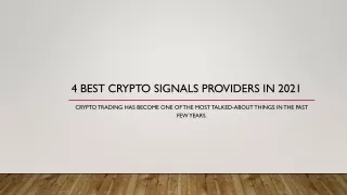 4 best crypto signals providers in 2021