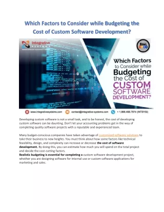 which factors to consider while budgeting