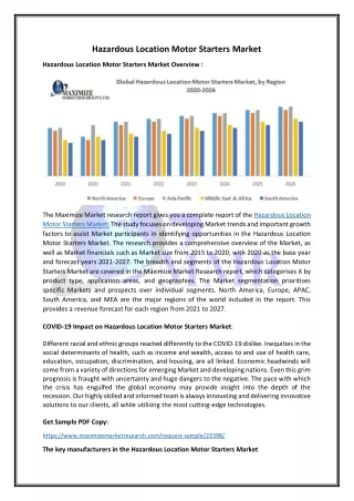 Hazardous Location Motor Starters Market