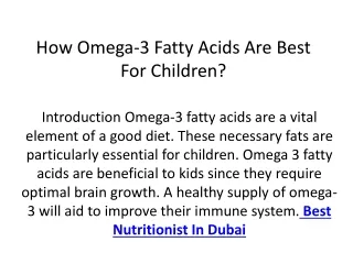 Best Nutritionist In Dubai