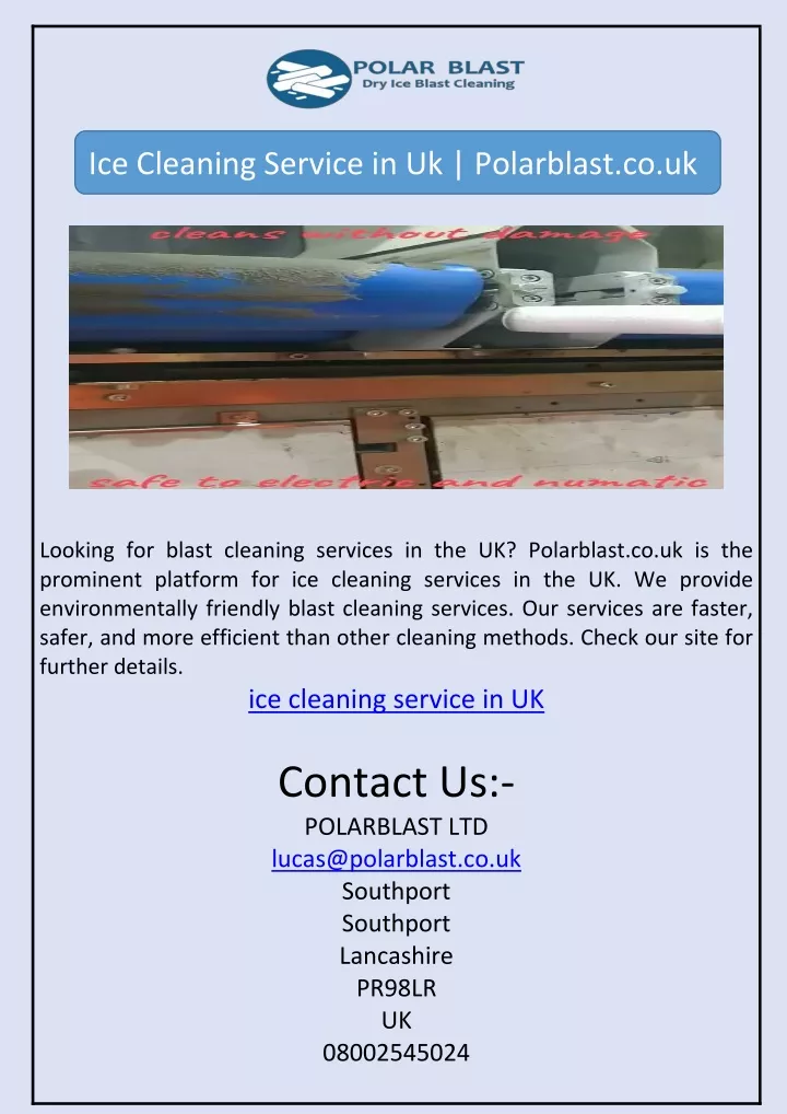ice cleaning service in uk polarblast co uk