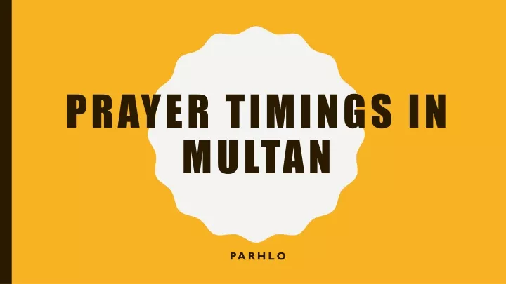prayer timings in multan