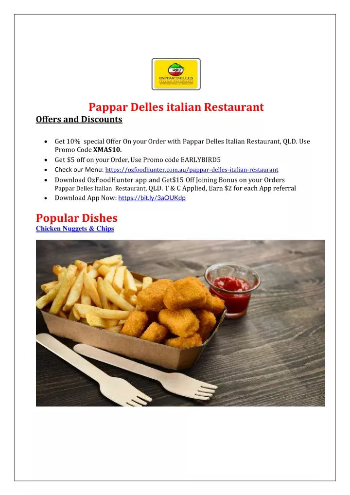 pappar delles italian restaurant offers