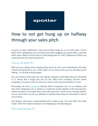 how to not get hung up on halfway through your