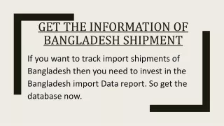 Buy the best Bangladesh Imports Data Online