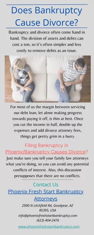 Bankruptcy Causes Divorce