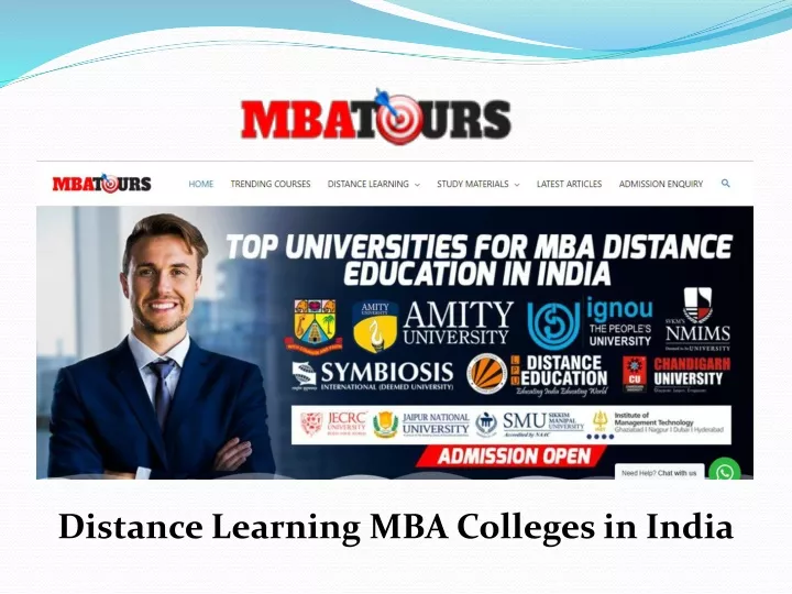 distance learning mba colleges in india