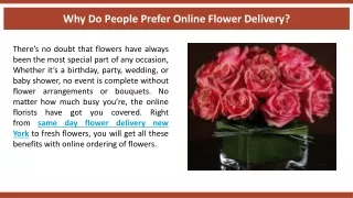 Why Do People Prefer Online Flower Delivery