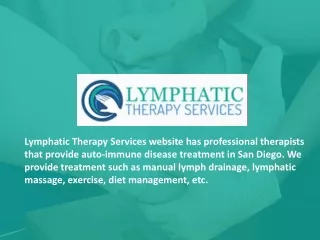 Lymphedema lymphatic massage San Diego