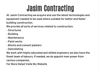 jasim Contracting