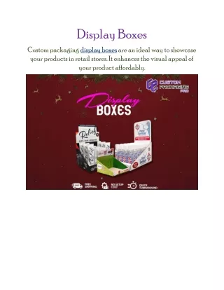 display boxes