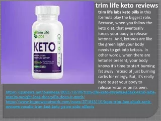 trim life keto pills