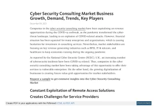 cyber security consulting market business growth