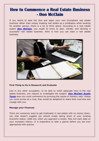 how to commence a how to commence a real estate