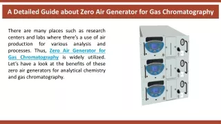 a detailed guide about zero air generator