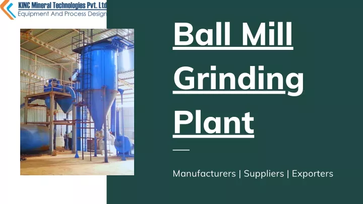 ball mill grinding plant