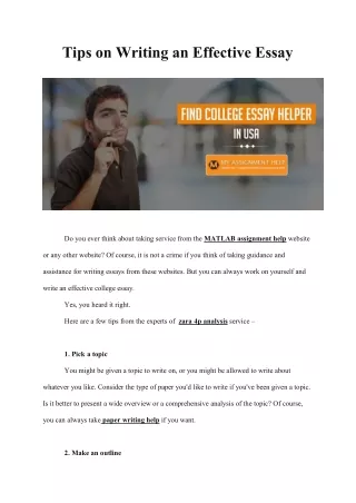 tips on writing an effective essay