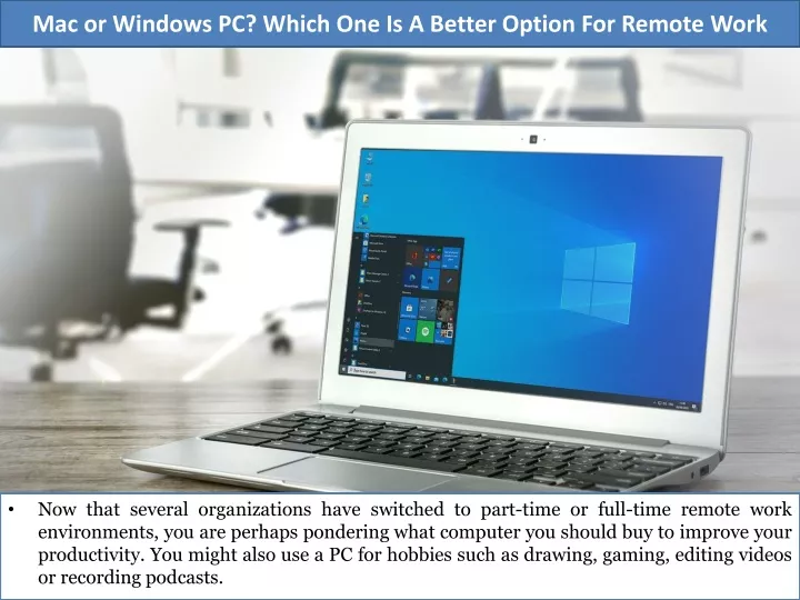 mac or windows pc which one is a better option for remote work