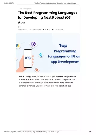 The Best Programming Languages for Developing Next Robust iOS App