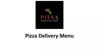Pizza Delivery Menu