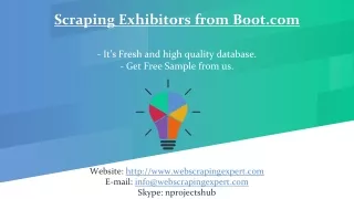 scraping exhibitors from boot com