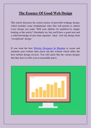 the essence of good web design