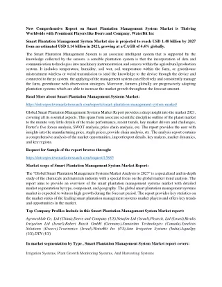 new comprehensive report on smart plantation