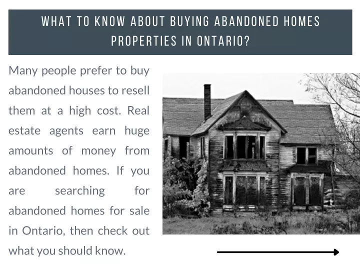 what to know about buying abandoned homes
