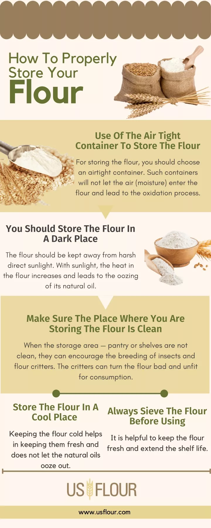 how to properly store your flour