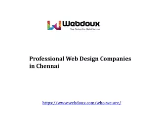 Professional Web Design Companies in Chennai
