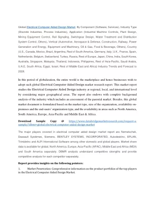 global electrical computer aided design market
