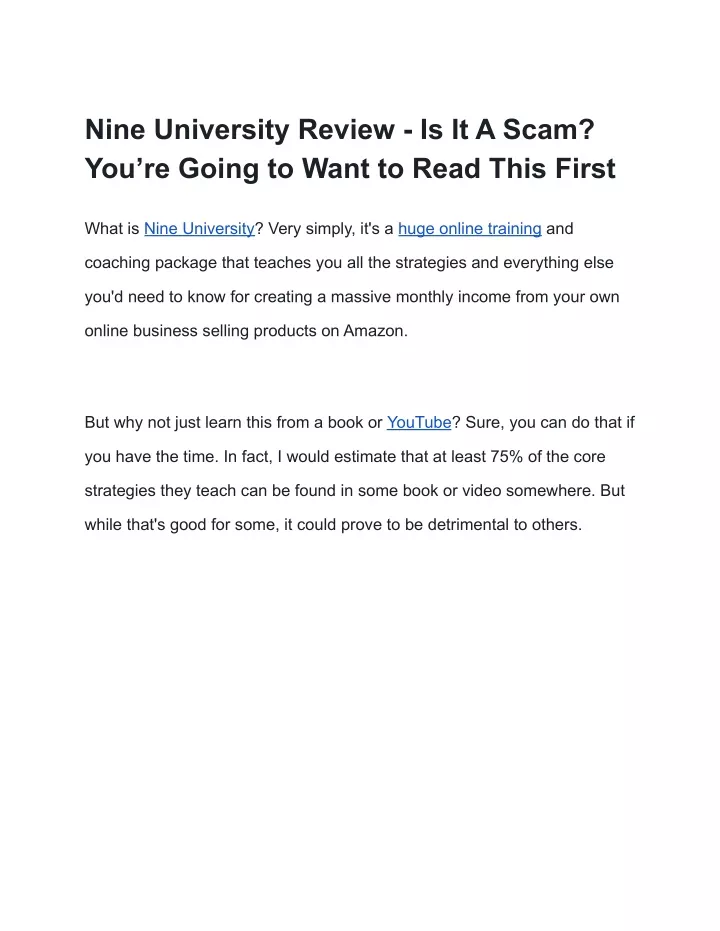 nine university review is it a scam you re going