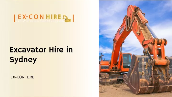 excavator hire in sydney