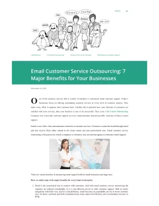 Email Customer Service Outsourcing 7 Major Benefits for Your Businesses